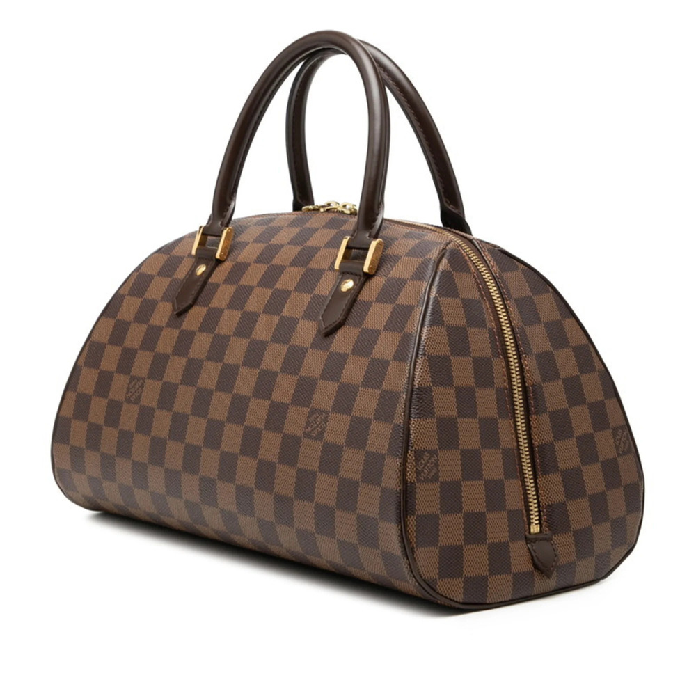 LOUIS VUITTON Brown Damier Leather Boston Bag - Picture 2 of 6
